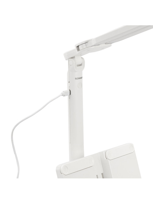 Настольная лампа / светильник беспроводная SONNEN PT-202, подставка для книг, USB, LED, 5 Вт, 3 режима, 238780