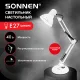 Настольная лампа-светильник SONNEN TL-005, подставка, 40 Вт, Е27, белый, высота 50 см, 237647