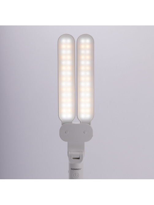 Настольная лампа / светильник беспроводная SONNEN PT-201, органайзер, USB, LED, 5 Вт, 3 режима, белый, 238781