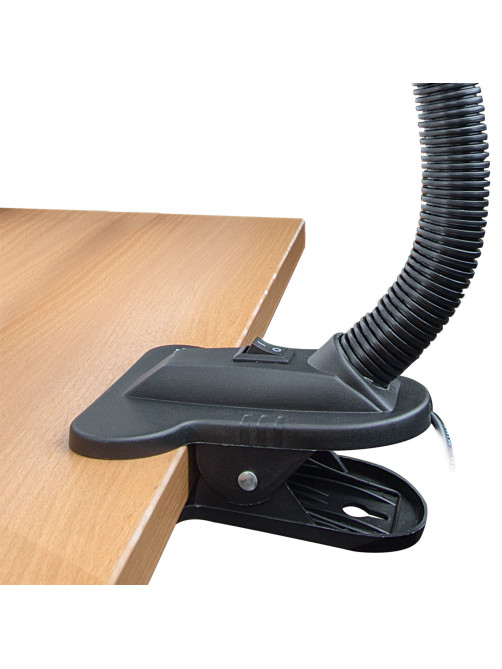 Настольная лампа / светильник SONNEN OU-108, на прищепке, цоколь Е27, белый, 236678