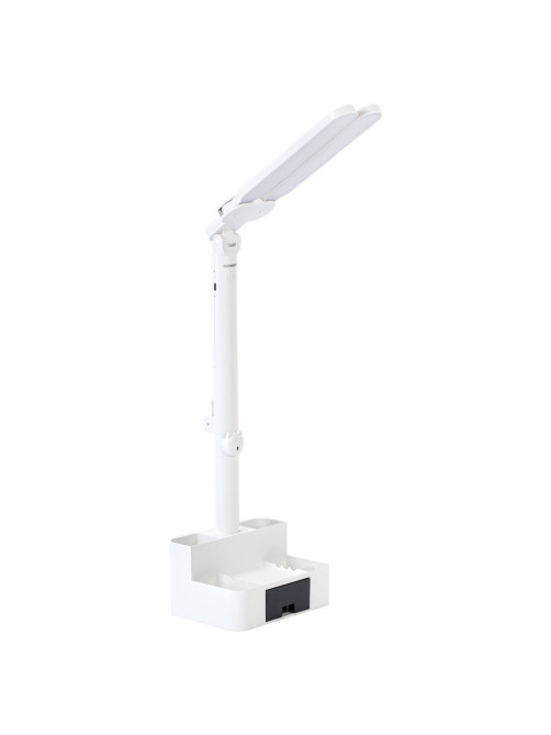 Настольная лампа / светильник беспроводная SONNEN PT-201, органайзер, USB, LED, 5 Вт, 3 режима, белый, 238781