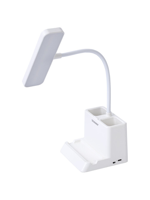 Настольная лампа / светильник беспроводная SONNEN PT-302, органайзер, USB, LED, 3 Вт, 3 режима, 238783