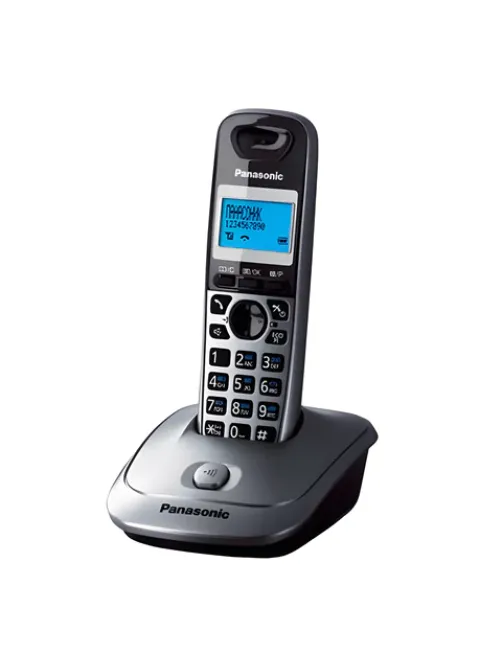 Радиотелефон PANASONIC KX-TG2511RUM, память 50 номеров, АОН, повтор, спикерфон, полифония, серый