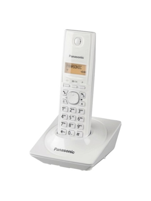 Радиотелефон PANASONIC KX-TG1711RUW, память на 50 номеров, АОН, повтор, часы /будильник (радиус 10-100 м), цвет белый