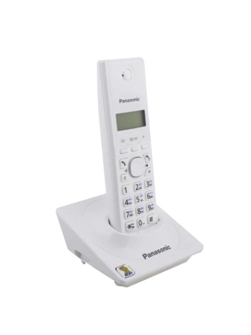 Радиотелефон PANASONIC KX-TG1711RUW, память на 50 номеров, АОН, повтор, часы /будильник (радиус 10-100 м), цвет белый