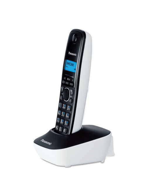 Радиотелефон PANASONIC KX-TG1611RUW, память 50 номеров, АОН, повтор, часы/будильник, белый