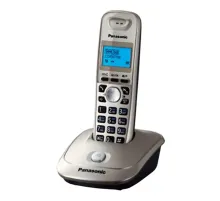 Радиотелефон PANASONIC KX-TG2511RUN, память 50 номеров, АОН, повтор, спикерфон, полифония, радиус 10-100 м, цвет платиновый
