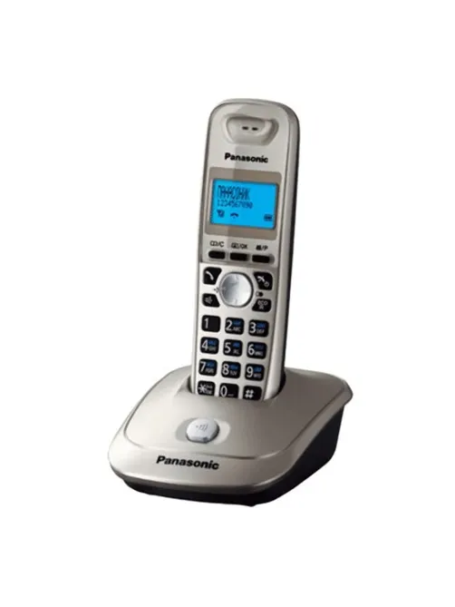 Радиотелефон PANASONIC KX-TG2511RUN, память 50 номеров, АОН, повтор, спикерфон, полифония, радиус 10-100 м, цвет платиновый