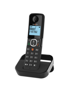Радиотелефон TEXET TX-D5605A, память 100 номеров, АОН, повтор, спикерфон, часы/будильник, черный, 127220