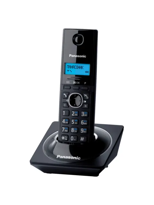 Радиотелефон PANASONIC KX-TG1711RUB, память на 50 номеров, АОН, повтор, часы/будильник, чёрный