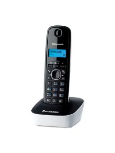 Радиотелефон PANASONIC KX-TG1611RUW, память 50 номеров, АОН, повтор, часы/будильник, белый