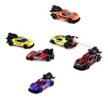 Машинка металлическая, инерционная, СВЕТ, ЗВУК, ПАР, 14 см, АССОРТИ, FUNKY TOYS