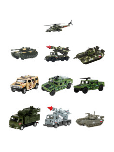 Машина металлическая коллекционная ВОЕННАЯ ТЕХНИКА ассорти, длина 12-15 см, инерционная, ТЕХНОПАРК