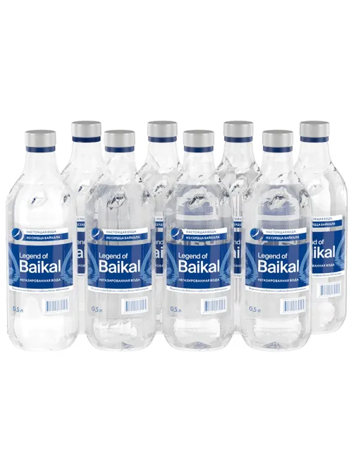 Вода негазированная питьевая LEGEND OF BAIKAL 0,5 л, стеклянная бутылка, УТ-00000655