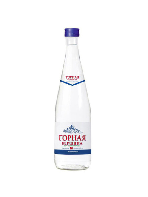 Вода негазированная минеральная ГОРНАЯ ВЕРШИНА, 0,5 л, стеклянная бутылка, 1112