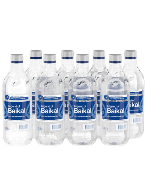 Вода негазированная питьевая LEGEND OF BAIKAL 0,5 л, стеклянная бутылка, УТ-00000655