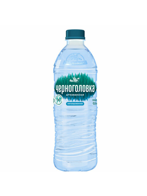 Вода негазированная питьевая ЧЕРНОГОЛОВКА, 0,5 л