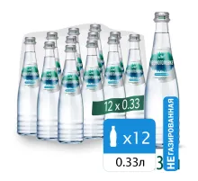 Вода негазированная минеральная ЧЕРНОГОЛОВКА, 0,33 л, стеклянная бутылка