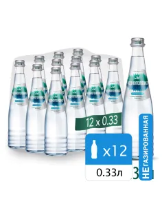 Вода негазированная минеральная ЧЕРНОГОЛОВКА, 0,33 л, стеклянная бутылка