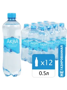 Вода негазированная питьевая AQUA MINERALE 0,5 л, 340038166