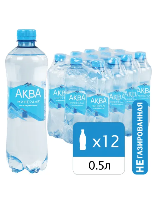 Вода негазированная питьевая AQUA MINERALE 0,5 л, 340038166