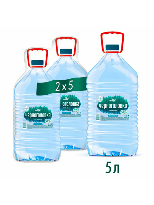 Вода негазированная питьевая ЧЕРНОГОЛОВКА, 5 л