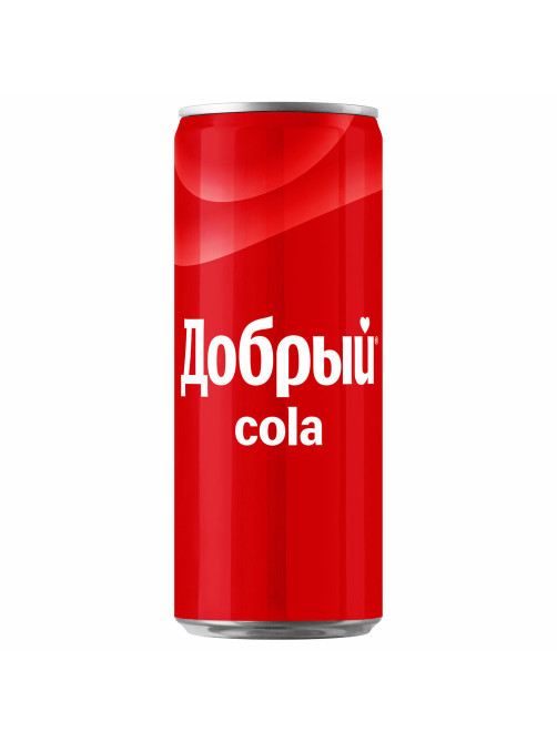 Напиток газированный ДОБРЫЙ КОЛА, 0,33 л, железная банка, 2412101