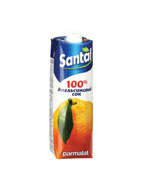 Сок SANTAL (Сантал), апельсиновый, 1 л, для детского питания, тетра-пак, 547714