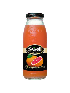 Сок грейпфрутовый SWELL с мякотью в стеклянной бутылке 0,25 л, 4040207370