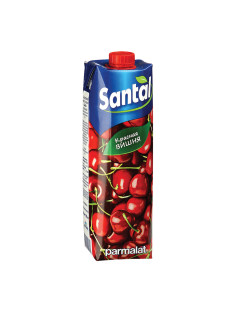 Напиток сокосодержащий SANTAL (Сантал) Red, красная вишня, 1 л, тетра-пак, 547754