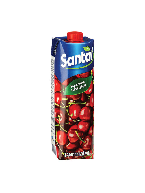 Напиток сокосодержащий SANTAL (Сантал) Red, красная вишня, 1 л, тетра-пак, 547754