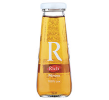 Сок RICH (Рич) 0,2 л, яблоко, подходит для детского питания, стеклянная бутылка, 1658301
