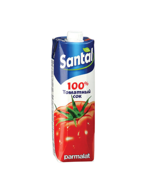 Сок SANTAL (Сантал), томатный, 1 л, для детского питания, тетра-пак, 547746