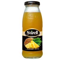 Сок ананасовый SWELL с мякотью в стеклянной бутылке 0,25 л, для детского питания, 4040207350