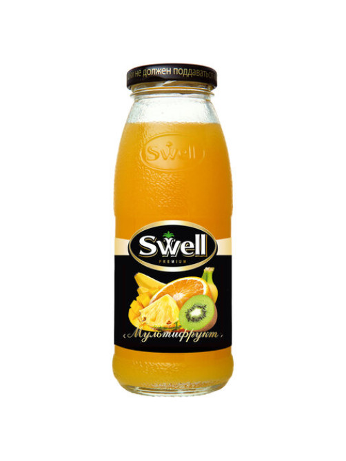 Нектар мультифруктовый SWELL с мякотью в стеклянной бутылке 0,25 л, для детского питания, 4040207330