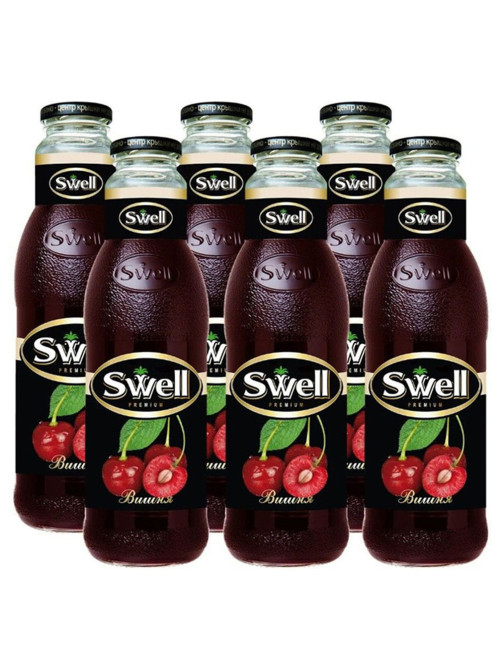 Нектар вишневый SWELL осветленный в стеклянной бутылке 0,75 л, для детского питания, 4040180030