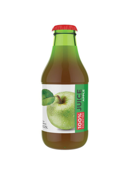 Сок BARINOFF Яблочный, осветленный, 0,25 л, в стеклянной бутылке, 259