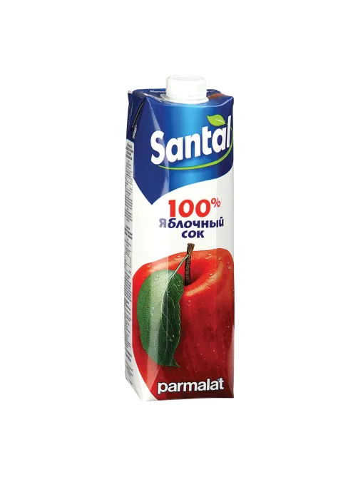 Сок SANTAL (Сантал), яблочный, 1 л, для детского питания, тетра-пак, 547716