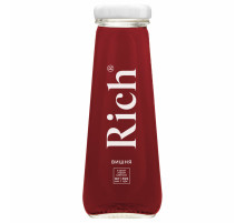 Нектар RICH 0,2 л, вишня, подходит для детского питания, стеклянная бутылка, 1714901