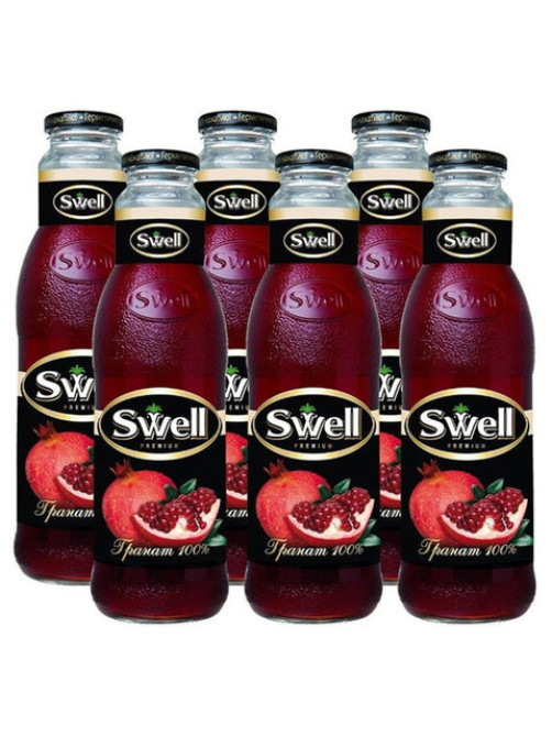 Сок гранатовый SWELL восстановленный в стеклянной бутылке 0,75 л, 4040150502