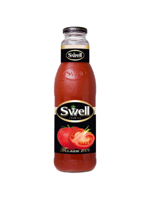 Сок томатный SWELL с мякотью в стеклянной бутылке 0,75 л, для детского питания, 4040180065