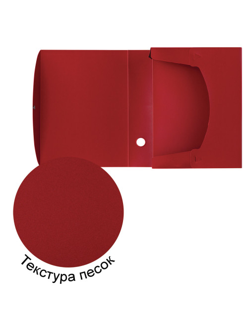 Короб архивный (330х245 мм), 70 мм, пластик, разборный, до 750 листов, красный, 0,7 мм, STAFF, 237276