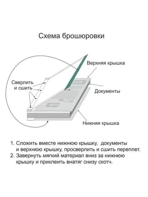 Папка архивная для переплета А4 (310х215 мм), 100 мм, без клапанов, переплетный картон/бумвинил, 1258
