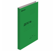 Скоросшиватель картонный мелованный BRAUBERG, гарантированная плотность 360 г/м2, зеленый, до 200 листов, 121519