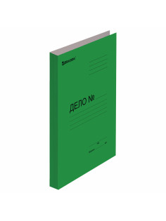 Скоросшиватель картонный мелованный BRAUBERG, гарантированная плотность 360 г/м2, зеленый, до 200 листов, 121519