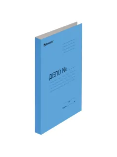 Скоросшиватель картонный мелованный BRAUBERG, гарантированная плотность 360 г/м2, синий, до 200 листов, 121518