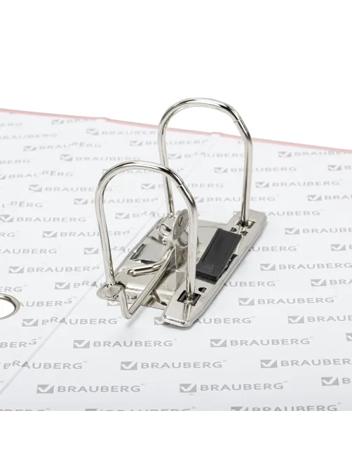 Папка-регистратор BRAUBERG PASTEL ламинированная, 75 мм, цвет персиковый, 271838