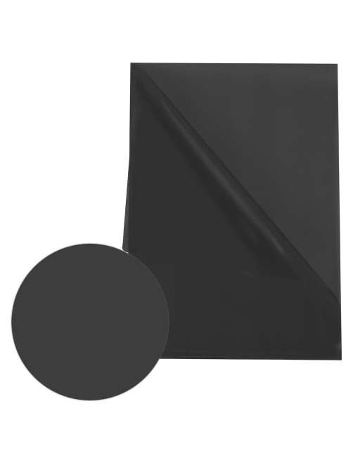 Папка-уголок жесткая прозрачная А4 BRAUBERG UNIVERSAL, черная, 0,15 мм, со штрихкодом, 273051
