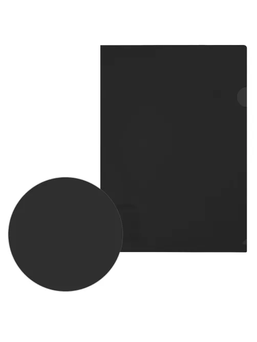 Папка-уголок жесткая, непрозрачная (тонированная), А4, BRAUBERG UNIVERSAL, черная, 0,18 мм, 273056