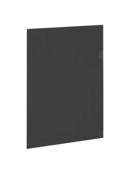 Папка-уголок прозрачная А4 BRAUBERG UNIVERSAL, черная, 0,10 мм, со штрихкодом, 273046